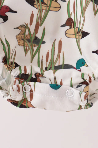 Mallard Landing Embroidered Boy Bubble