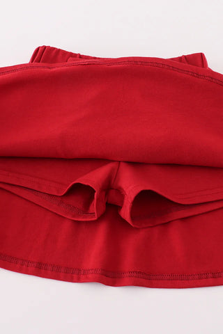 Crimson Tide Polka Dot Elephant French Knot Ruffle Skort Set