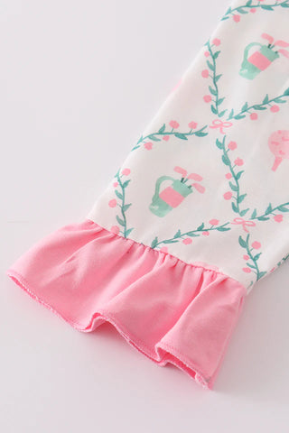 Birdies & Bows Pink Ruffle Dress