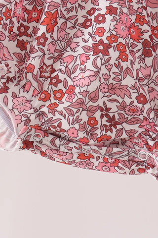 Thankful Season Embroidered Floral Girl Bubble