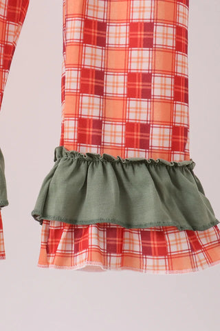 Pumpkin Patch Weather Embroidered 2pc Girl Romper Set