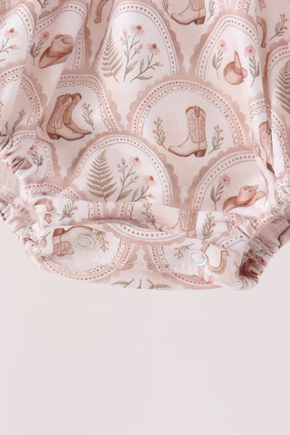 Howdy Y'all Embroidered Ruffle Bubble