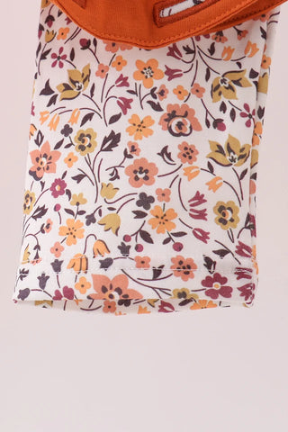 Bronwyn Orange Floral Ruffle Pants Set