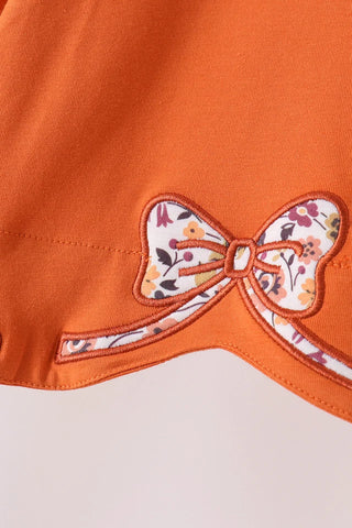 Bronwyn Orange Floral Ruffle Pants Set