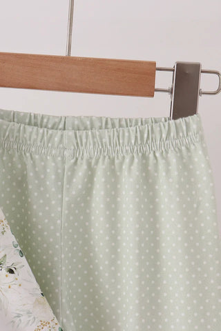 Sunday Sage Floral Smocked Ruffle Pants Set
