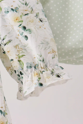 Sunday Sage Floral Smocked Ruffle Bloomer Set