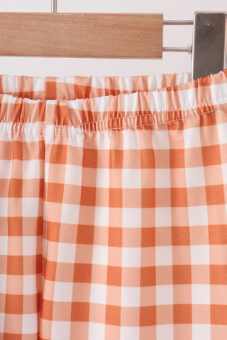 Gingham Goose Club Applique Boy Pants Set