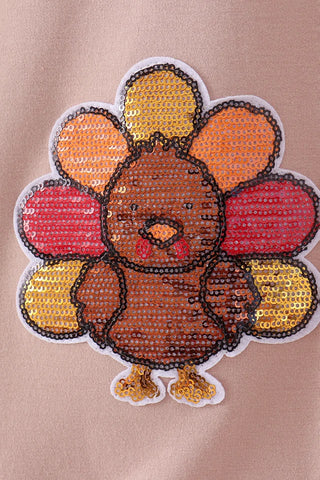 Turkey Day Sparkle Women’s Khaki Top