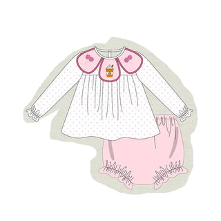 Cake Pops & Lattes French Knot Girl Bloomer Set