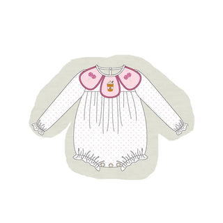 Cake Pops & Lattes French Knot Girl Bubble