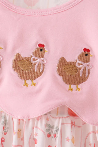 Hen House Social Embroidered Girl Dress