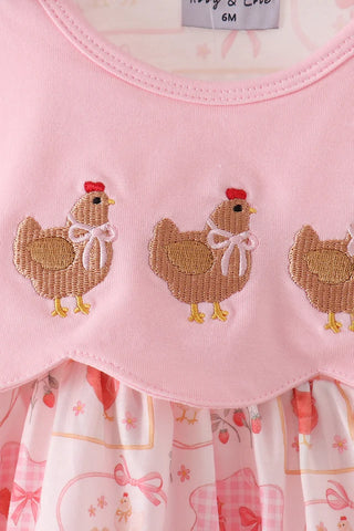 Hen House Social Embroidered Girl Bubble