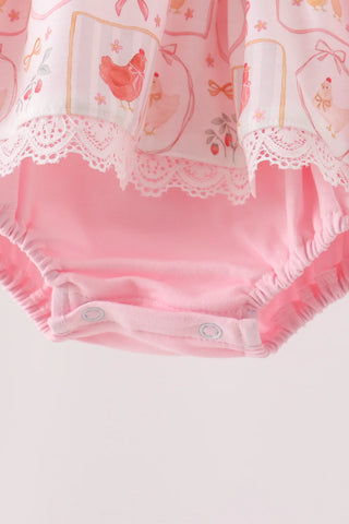 Hen House Social Embroidered Girl Bubble