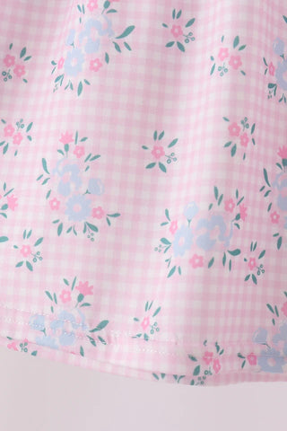 Pippy Pink Floral Bow Girl Pants Set