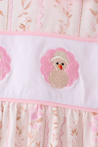 Thankful in Bloom Embroidered Ruffle Pants Set