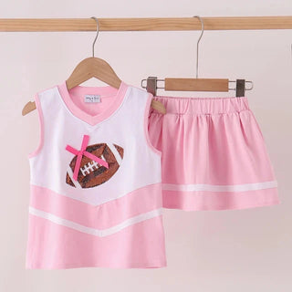 Touchdown Twinkle Sequin Girl Skorts Set