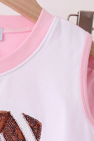 Touchdown Twinkle Sequin Girl Skorts Set