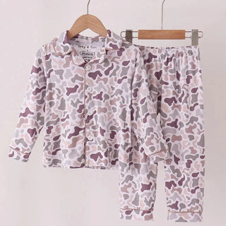 Camo & Cozy Bamboo Boy Button Down Pajama Set