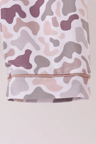 Camo & Cozy Bamboo Boy Button Down Pajama Set