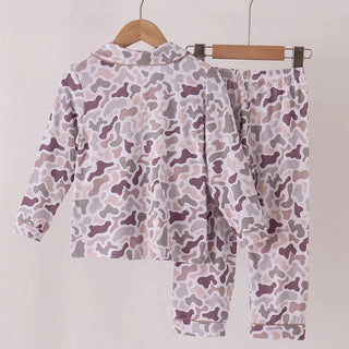 Camo & Cozy Bamboo Boy Button Down Pajama Set