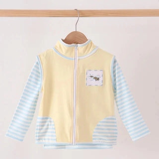 Airfield Adventures Embroidered Stripe Boy Vest Set