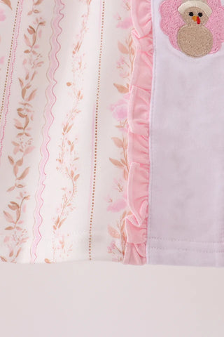 Thankful In Bloom Embroidered Ruffle Dress
