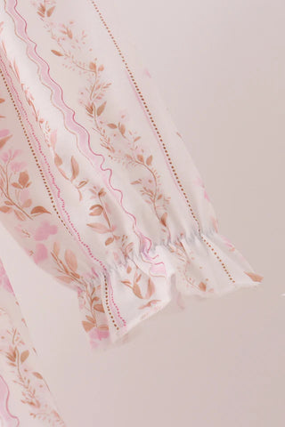 Thankful In Bloom Embroidered Ruffle Dress