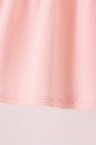 Pumpkin Posy Bow Applique Ruffle Dress