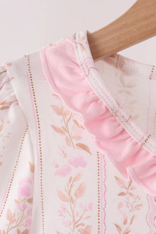 Thankful In Bloom Embroidered Ruffle Bloomer Set