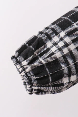 Garland Black Plaid Dress