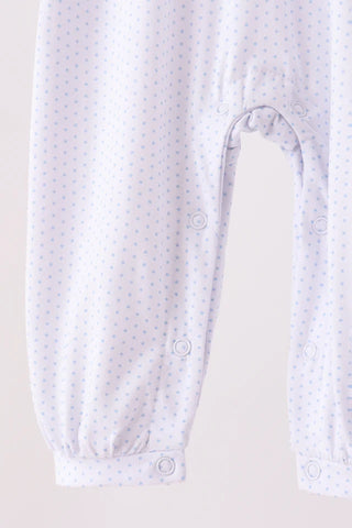 Turkey Trot & Dots Embroidered Boy Romper