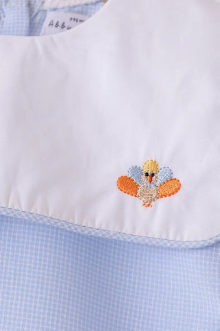 Cotton Sky Turkey Embroidered Boy Shorts Set