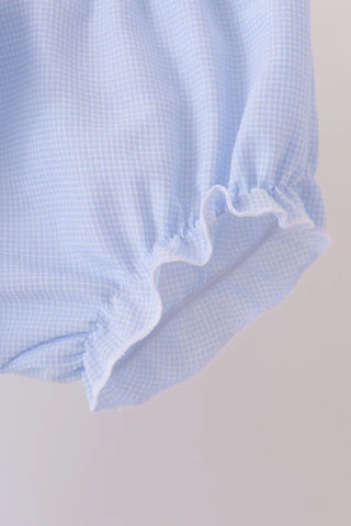 Cotton Sky Turkey Embroidered Ruffle Bloomer Set