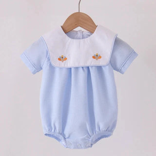 Cotton Sky Turkey Embroidered Boy Bubble