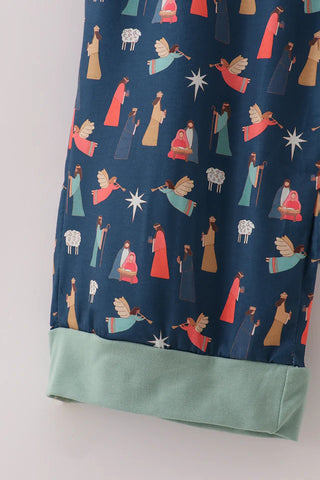 Navy Nativity Mom Pajama Pants