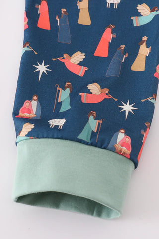 Navy Nativity Boy Lounge Set
