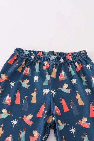 Navy Nativity Boy Lounge Set