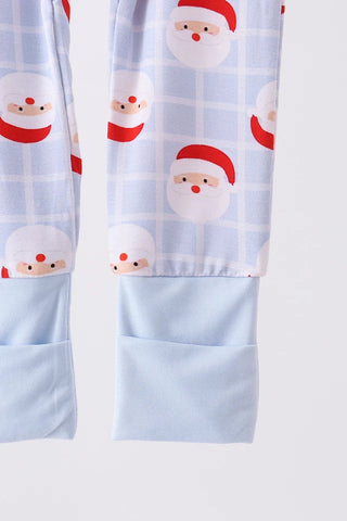 Santa Snuggles Bamboo Boy Zip Romper