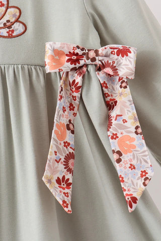Turkey & Posies Applique Dress
