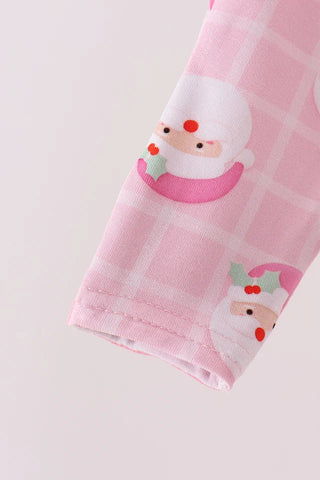 Santa Snuggles Bamboo Ruffle Zip Romper