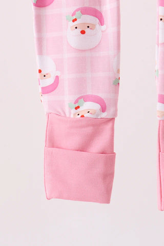 Santa Snuggles Bamboo Ruffle Zip Romper