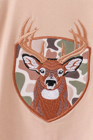 Antler Creek Camo Applique Boy Romper