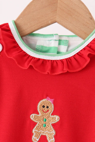 Christmas Trio Embroidered Girl Bubble Set