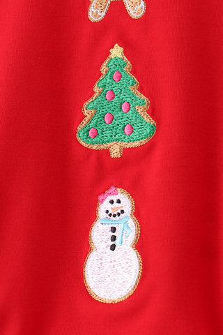 Christmas Trio Embroidered Girl Bubble Set