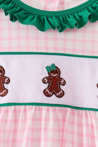 Gingerbread Village Embroidered Ruffle Dress