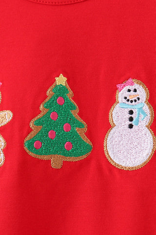 Christmas Trio Embroidered Girl Bloomer Set