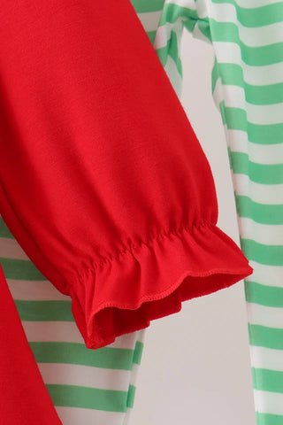 Christmas Trio Embroidered Girl Pants Set