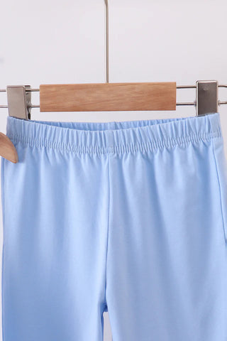 Frosted Princess Embroidered Ruffle Girl Pants Set