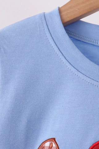 Set Out For Santa Embroidered Boy Top