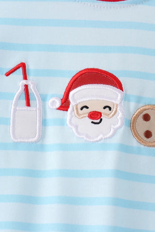 Santa’s Midnight Snack Stripe Boy Romper